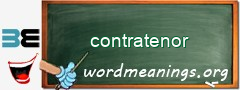 WordMeaning blackboard for contratenor